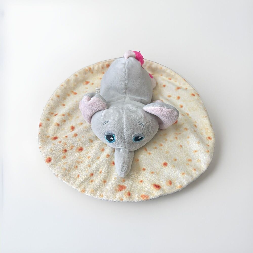 RARE Cutetitos Heffito Elephantito Plush Elephant & Burrito Blanket